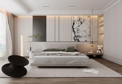 现代卧室3D模型下载